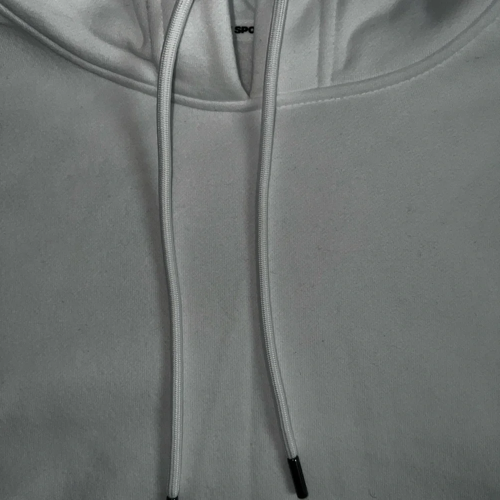 DKNY Sport White Hoodie Rhinestone Sleeves - Picture 3 of 9